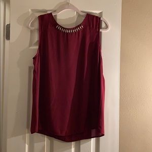 The limited, M, deep red/ maroon dress top